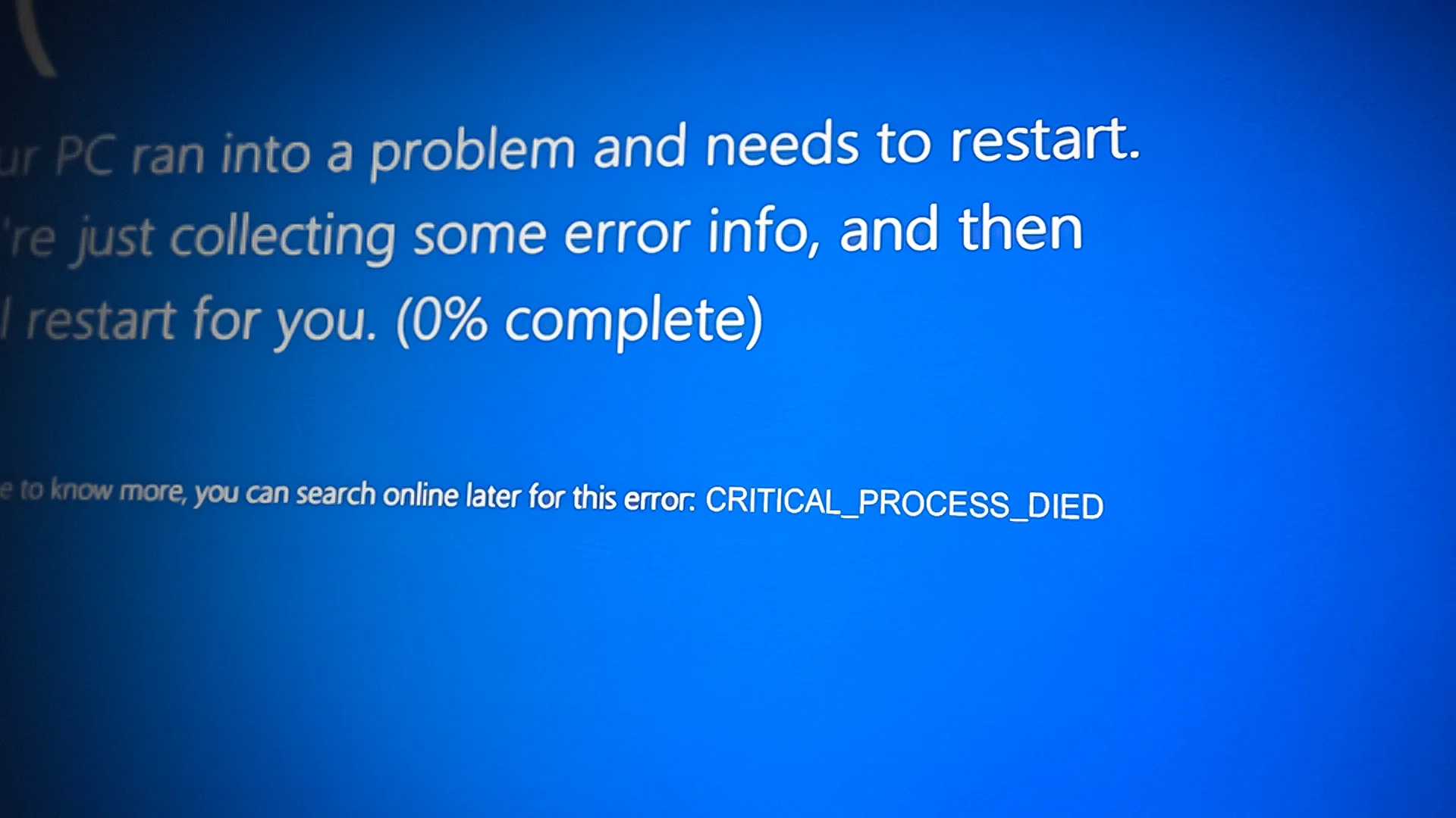 CRITICAL_PROCESS_DIED
