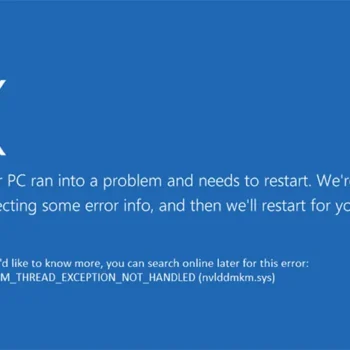 SYSTEM_THREAD_EXCEPTION_NOT_HANDLED (0x1000007E)