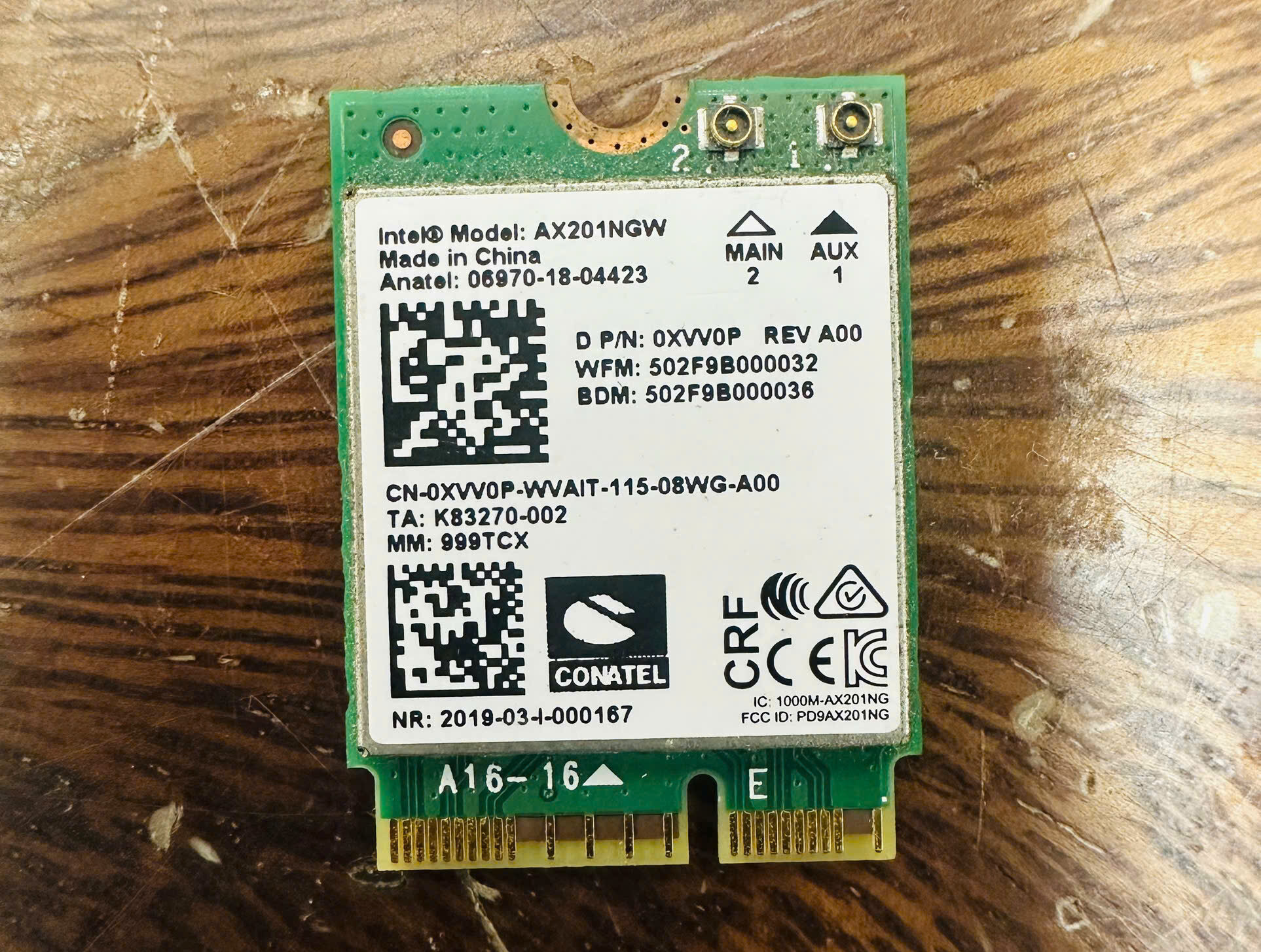 Card Wifi AX201 cho Laptop