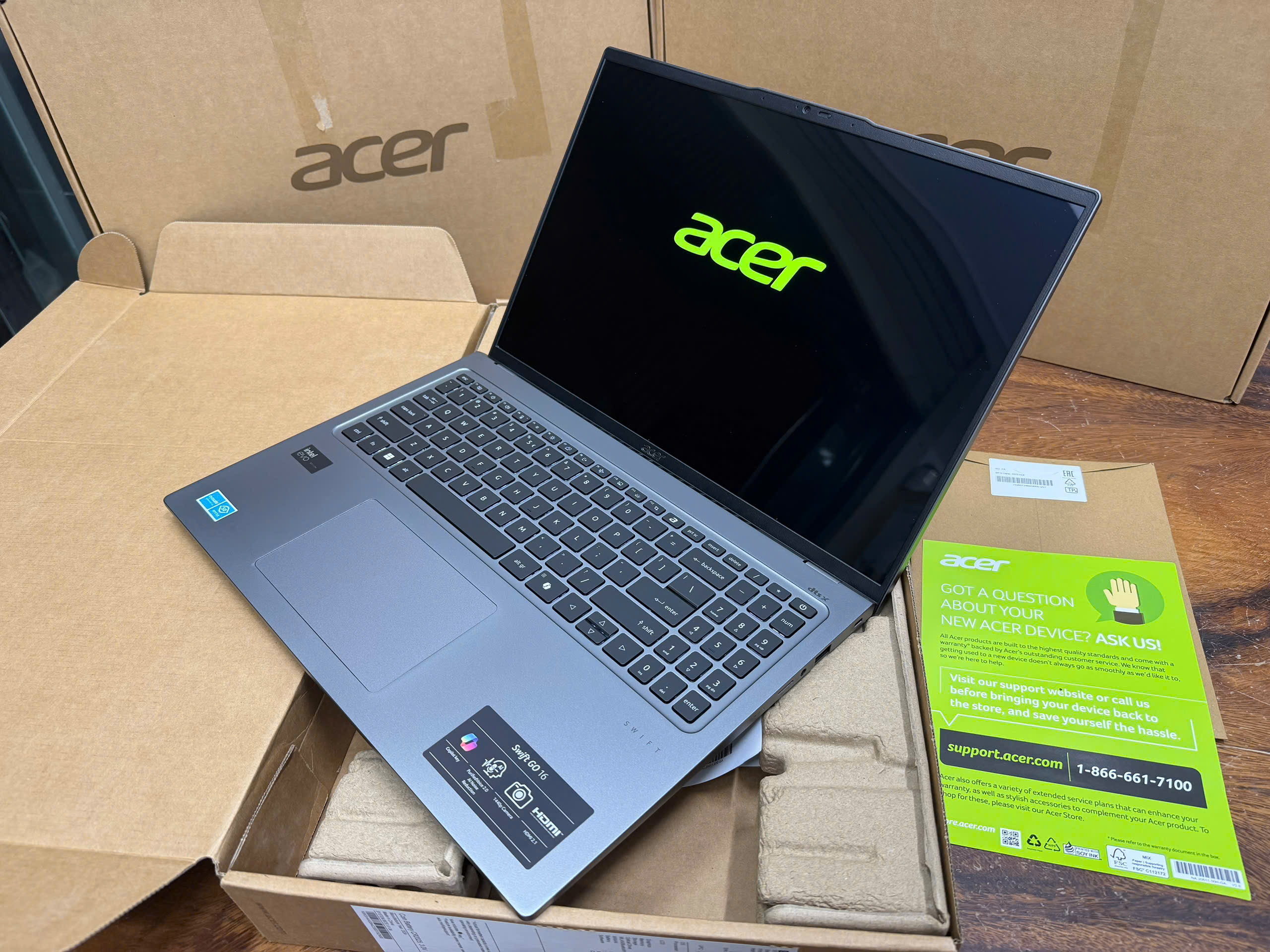 Acer swift Go 16, Ultra 5 125H, 8G, 512G, Arc, 16in 3.2K oled